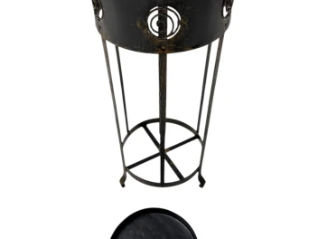 Vienna Secession Patinated Metal Umbrella Stand, 1900s